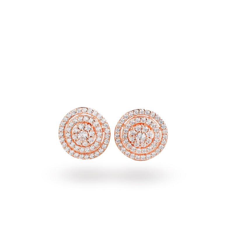 Rose gold classic mandala earrings