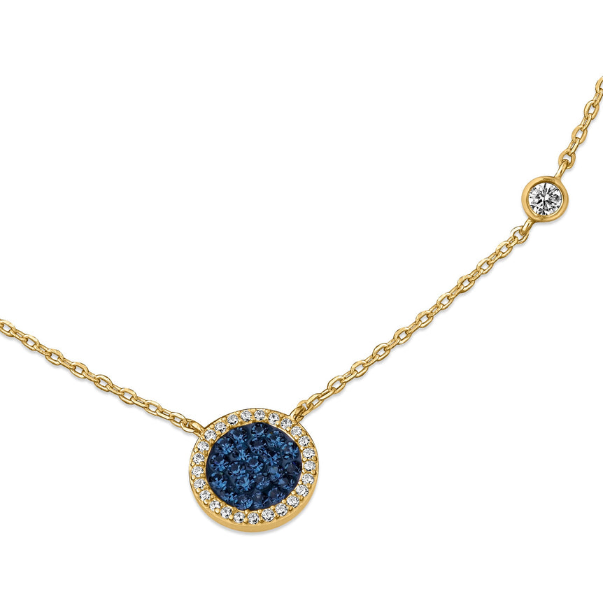 Golden ocean blue beauty necklace