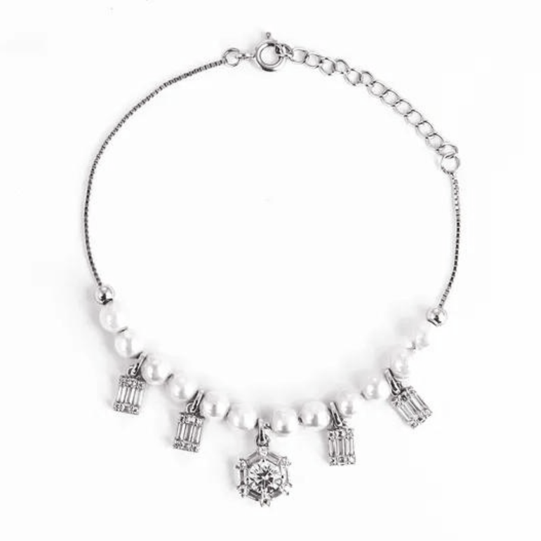 Silver Pearlish Bracelet