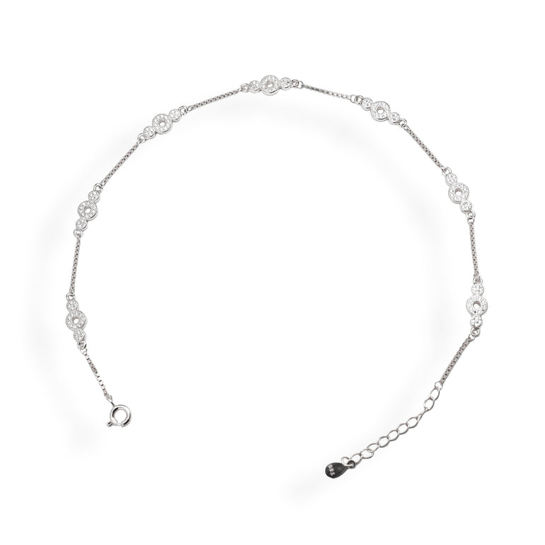 Silver Perfect Dazzling Anklet