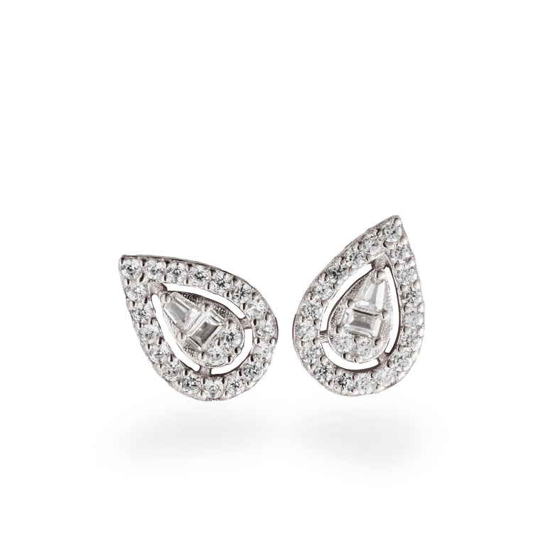 Droplets silver Earrings