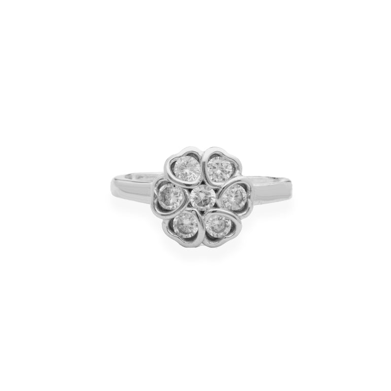 Silver daisy fashion Ring