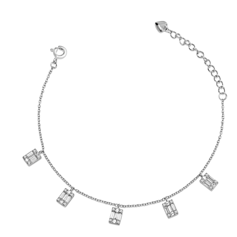 Silver Minimal Opal Bracelet