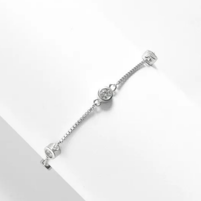 Silver Crystal Minimal Bracelet