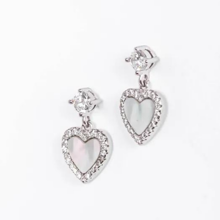 Simple Heart Drop Earrings
