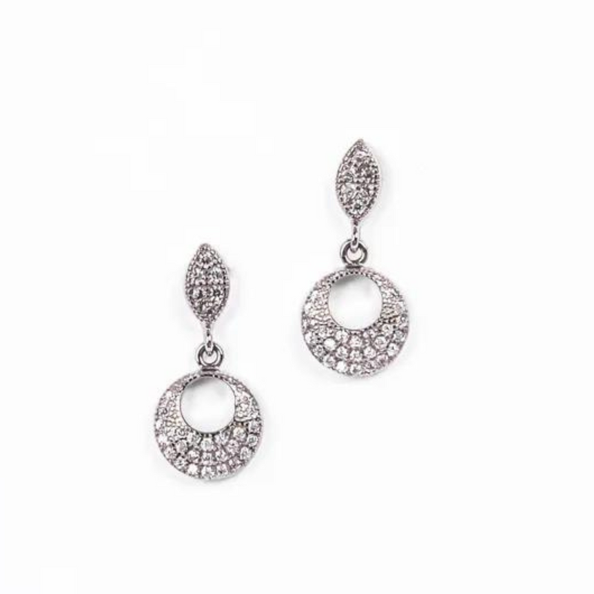 Silver Crescent Affair Earrings