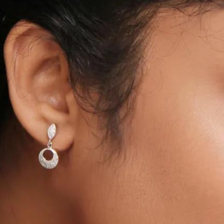 Silver Crescent Affair Earrings