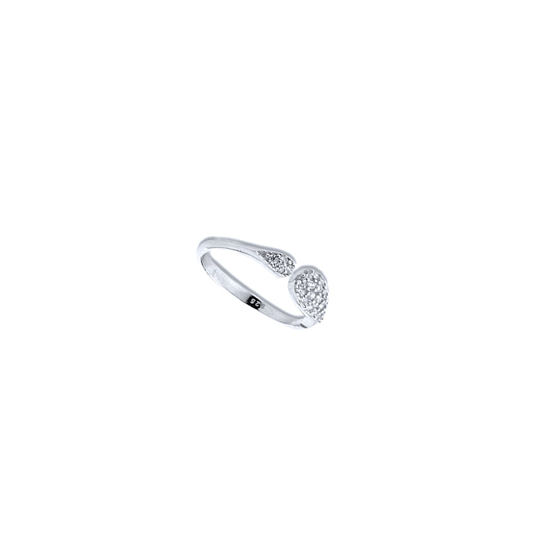 Silver Oval drop Ring