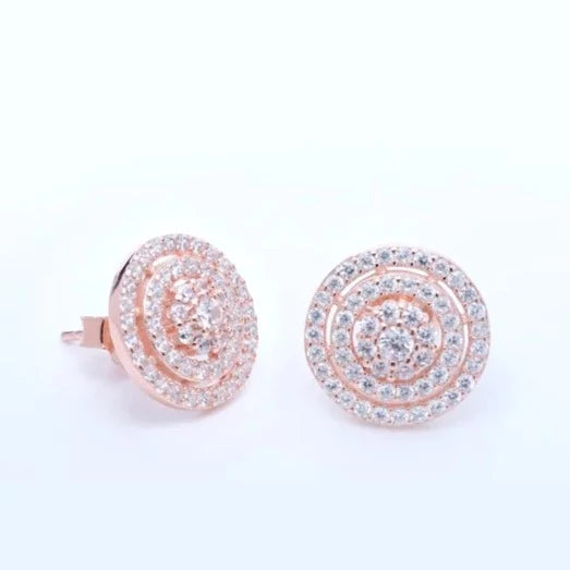 Rose gold classic mandala earrings