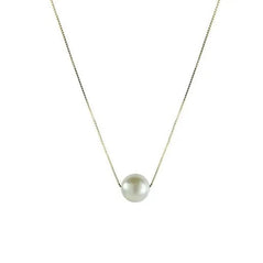 Golden white pearl chain